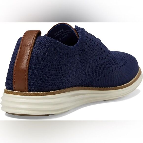 Cole Haan OG Grand Stitchlite Wing Ox 11M Navy Ivory Knit Oxford C27960 main image 4